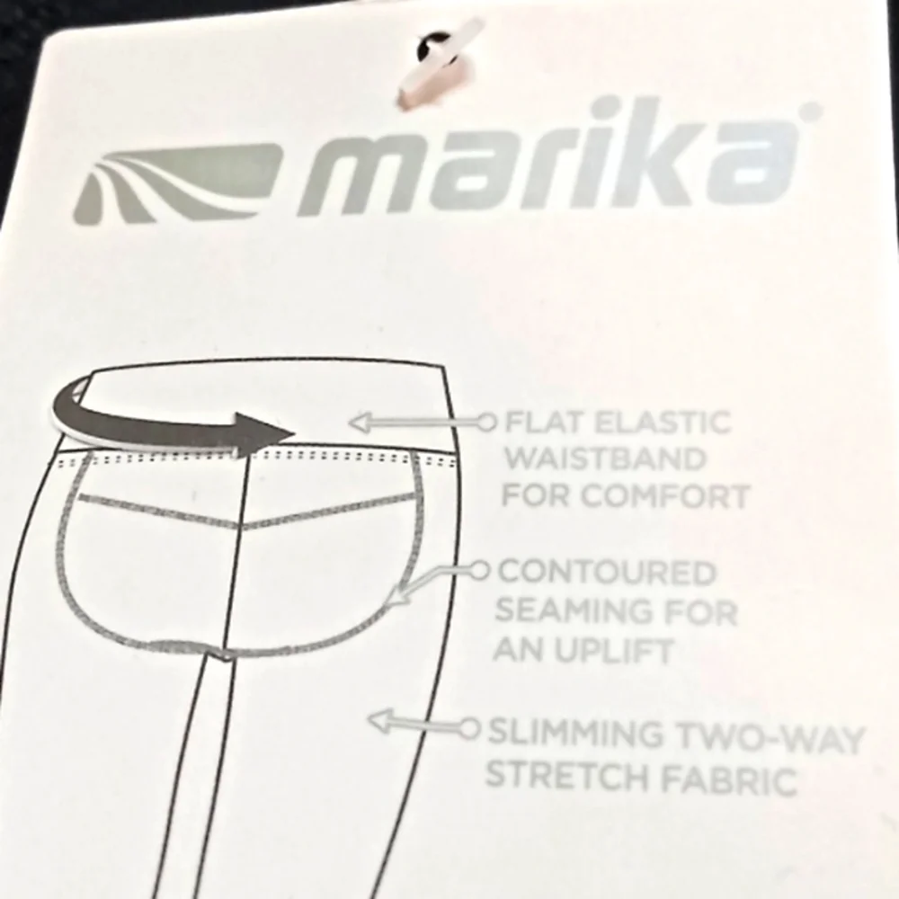 MARIKA CARRIE BUTT BOOSTER CAPRI LEGGINGS. Core Fit. Black. NWT. Small. - Picture 6 of 10